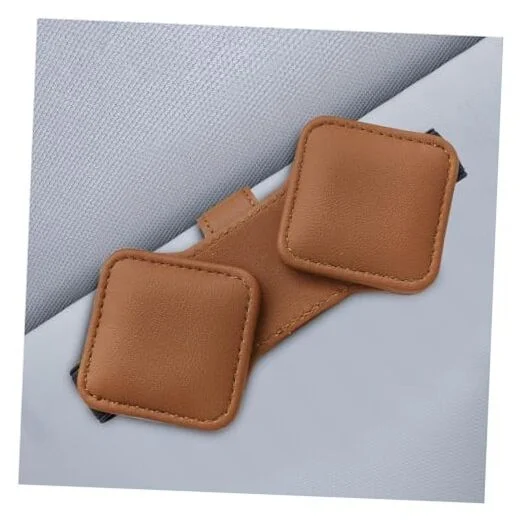 2X Magnetic Leather Sunglasses Holder for Car Sun Visor Eyeglass Hanger Clip USA 4