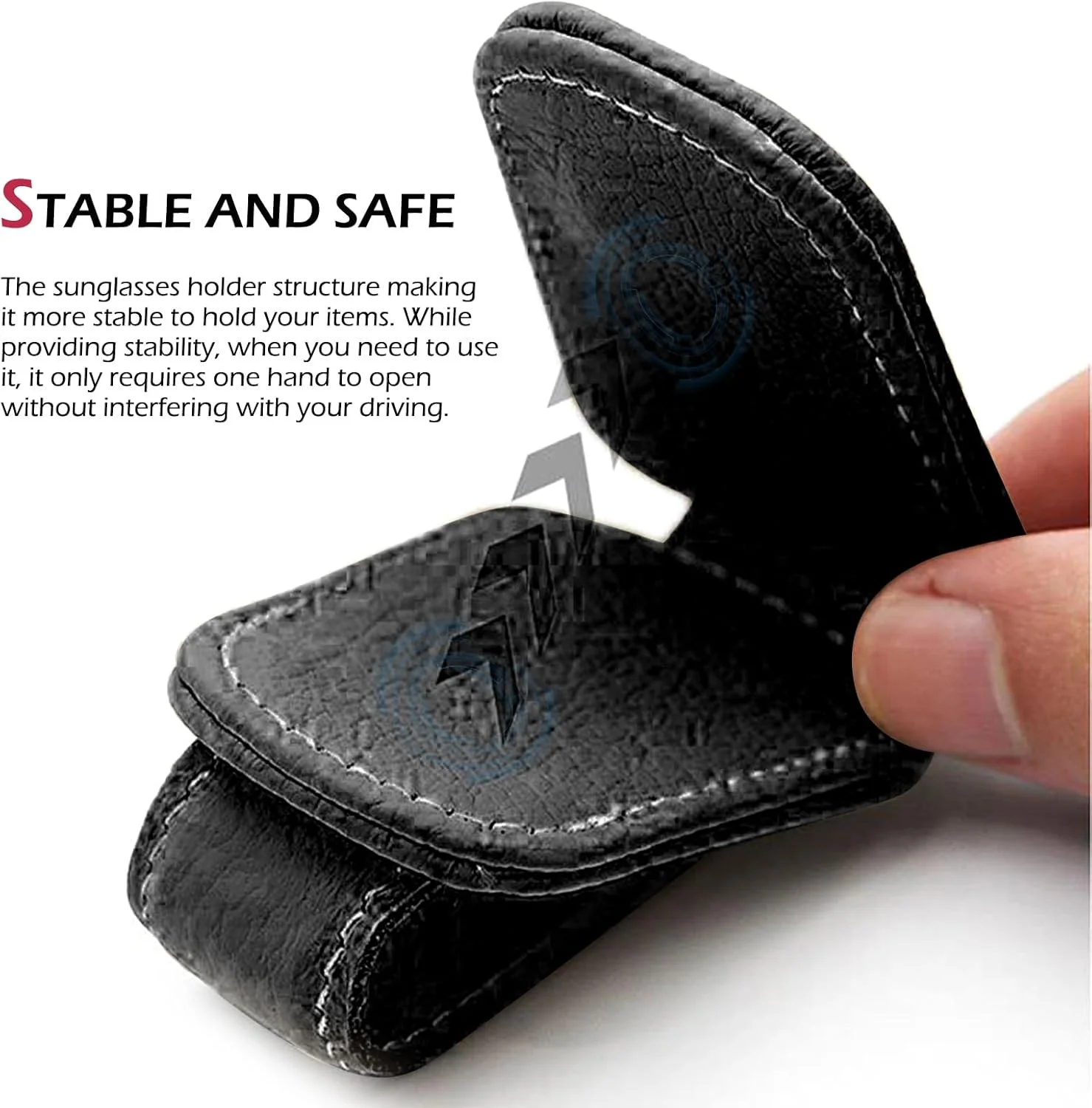 Sunglasses Holder for Car, Magnetic Sunglasses Clip, Leather Glasses Eyeglass... 2