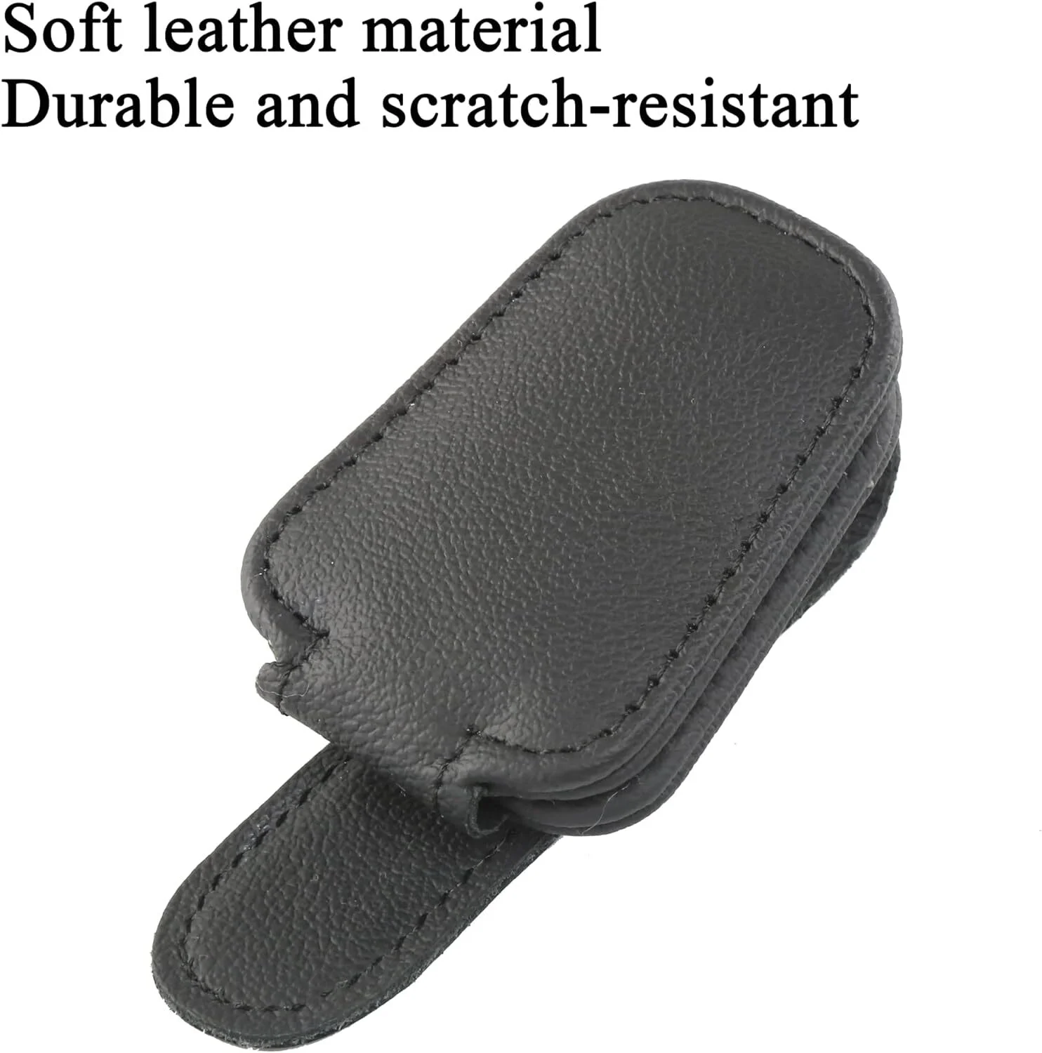 Sunglasses Holder for Car Sun Visor,Magnetic Leather Glasse Eyeglass Hanger Clip 3